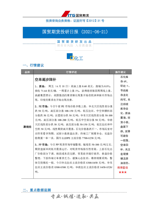 投研日报：化工