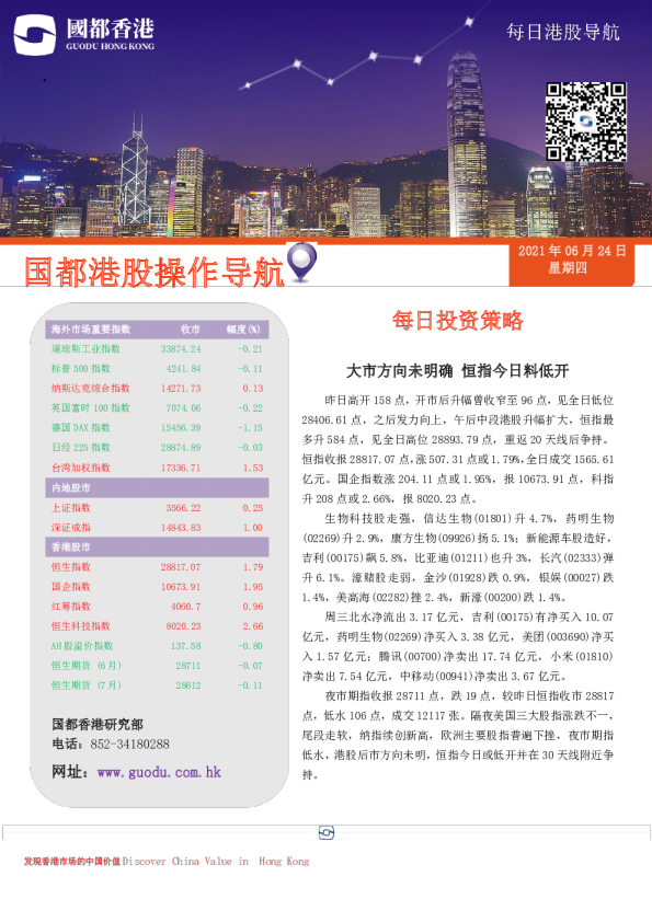 每日港股导航