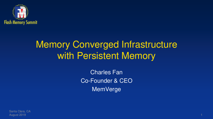 具有持久内存的内存融合基础架构