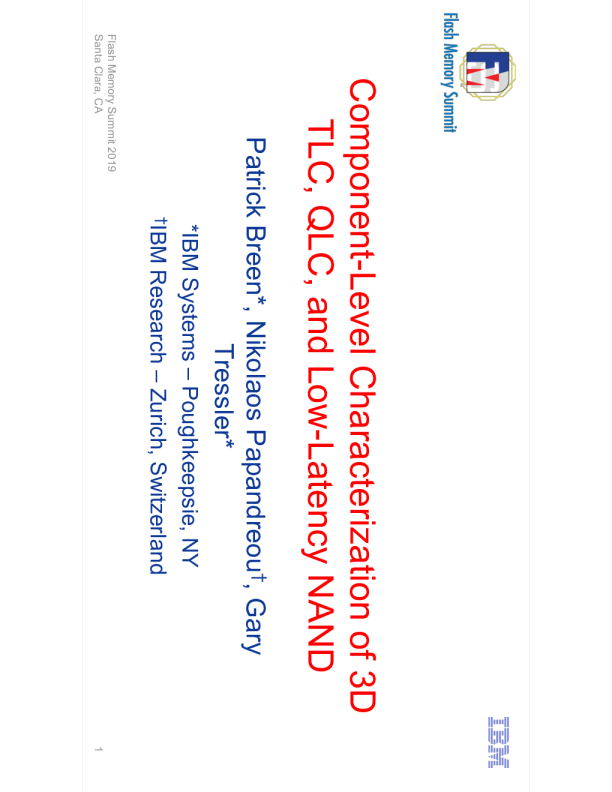 Component-Level Characterization of 3D TLC, QLC, and Low-Latency NAND