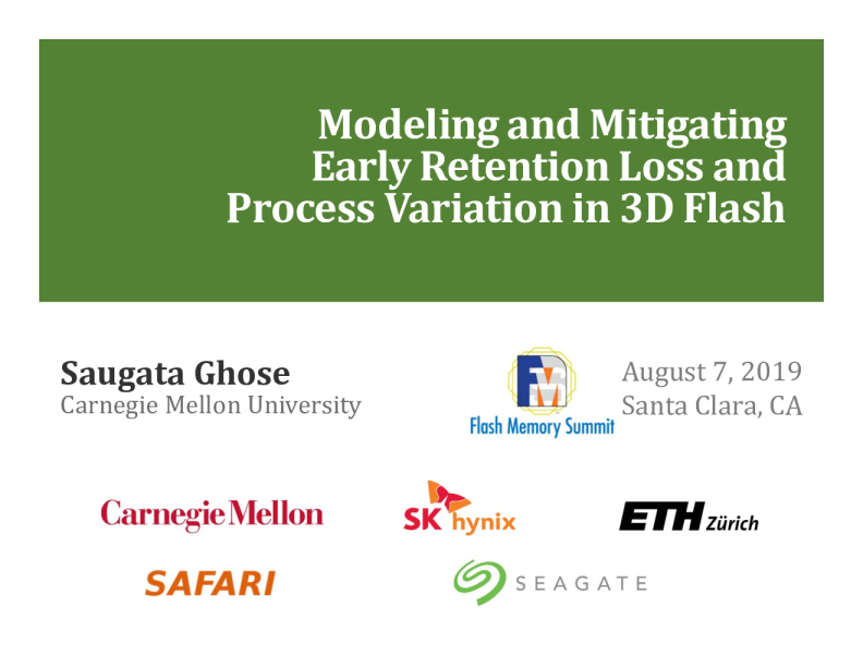 Modeling and MitigatingEarly Retention Loss andProcess Variation in 3D Flash
