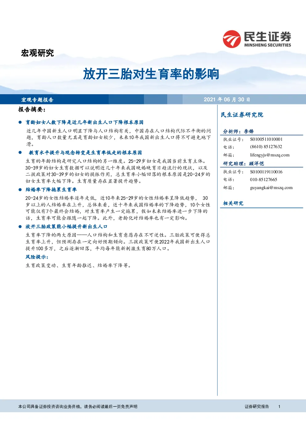 报告封面