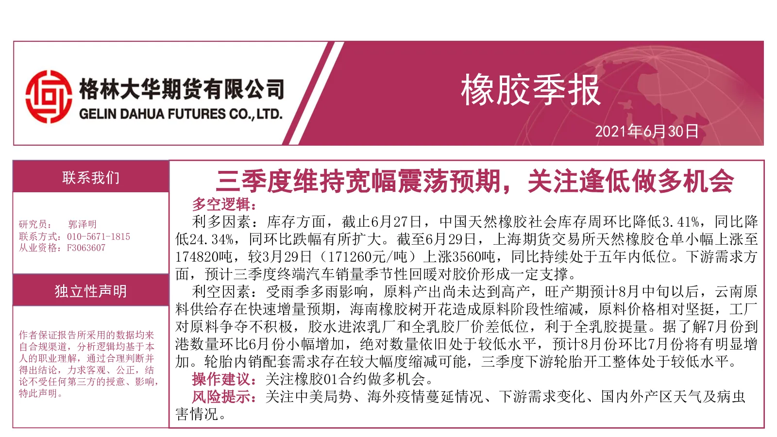 报告封面