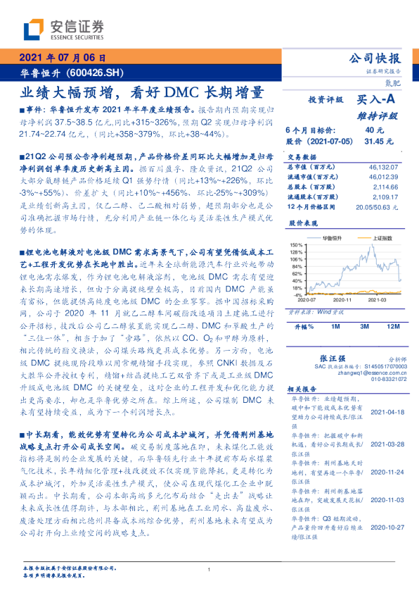 业绩大幅预增，看好DMC长期增量