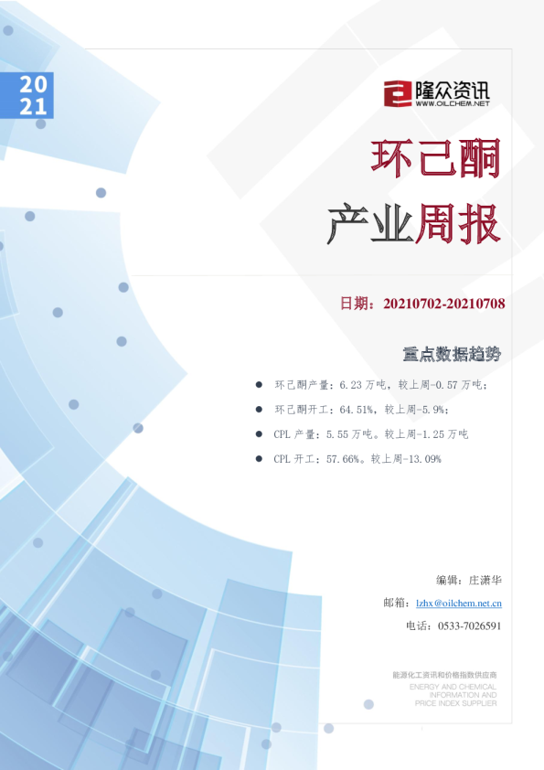 环己酮产业周报