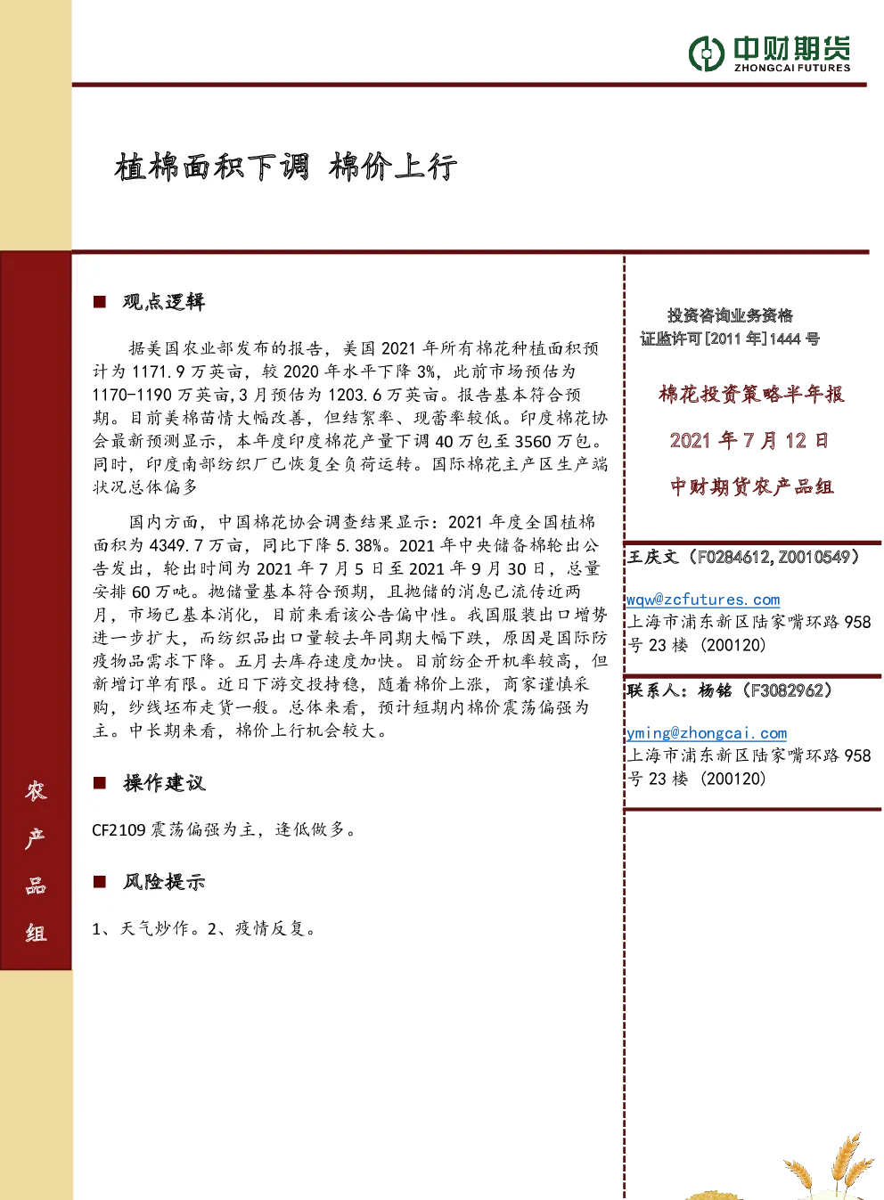 报告封面