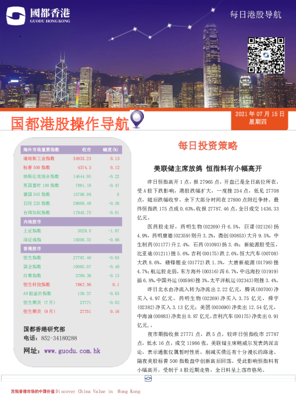 每日港股导航