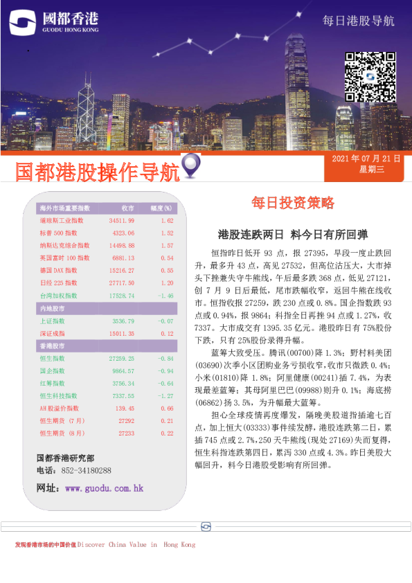 每日港股导航