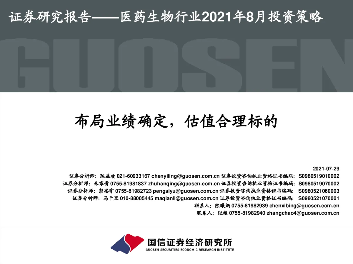 报告封面
