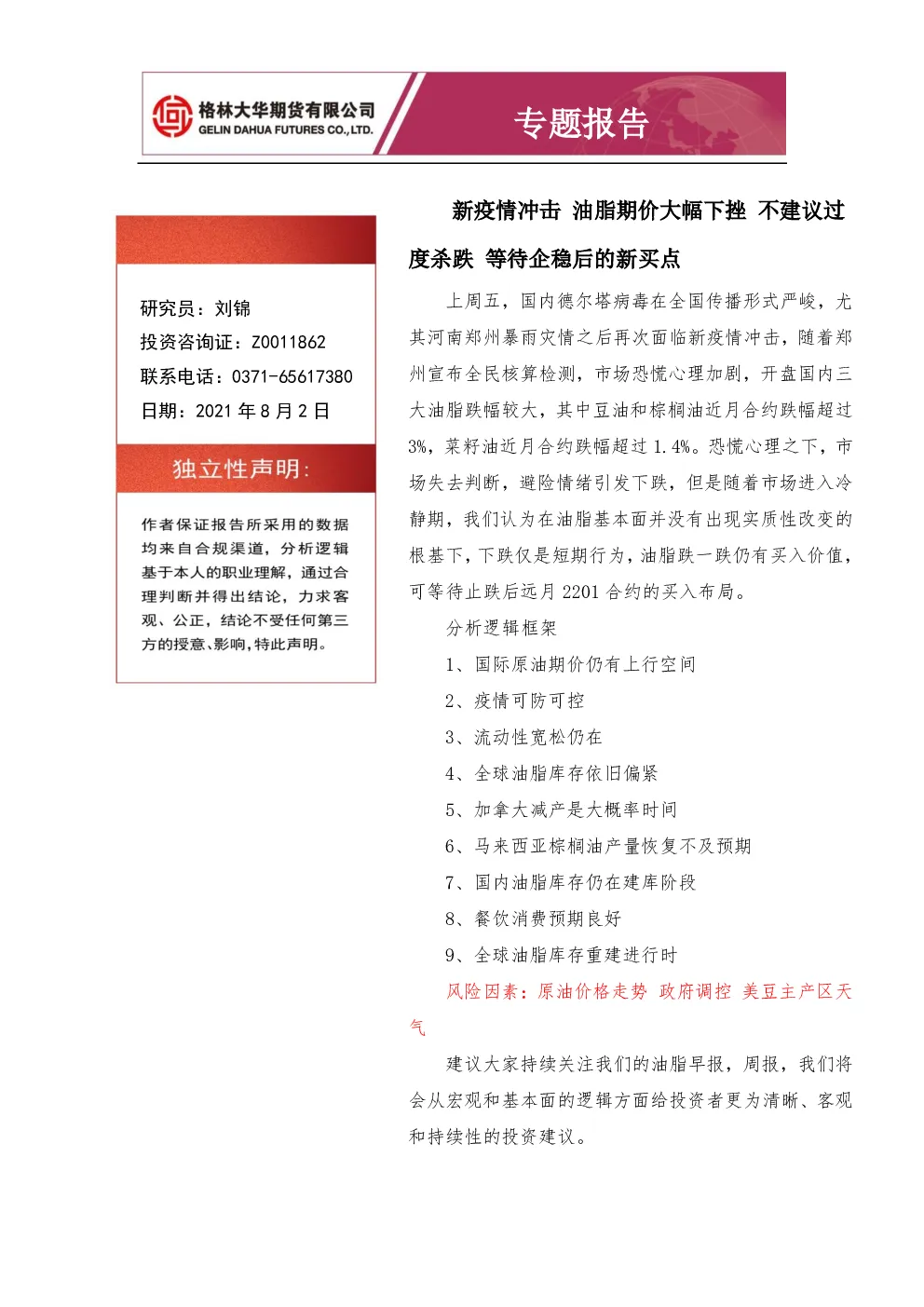 报告封面