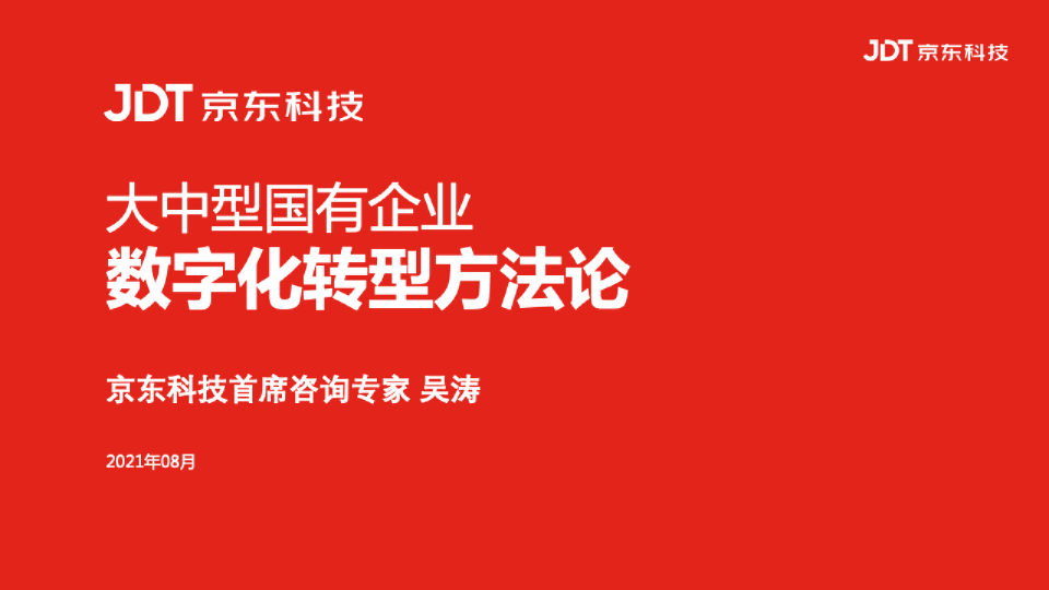大中型国有企业数字化转型方法论（专家）