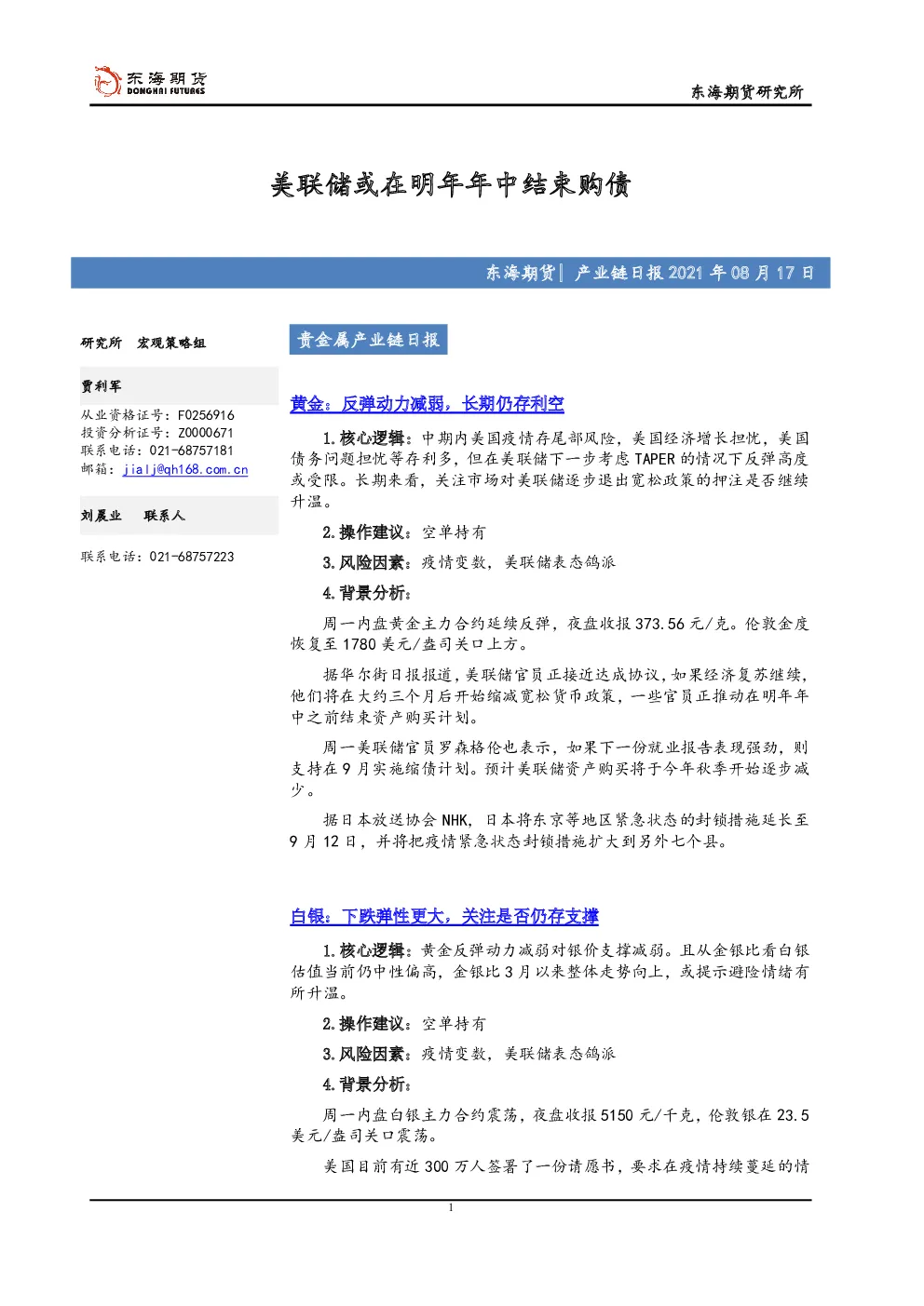 报告封面