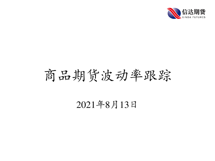 商品期货波动率跟踪