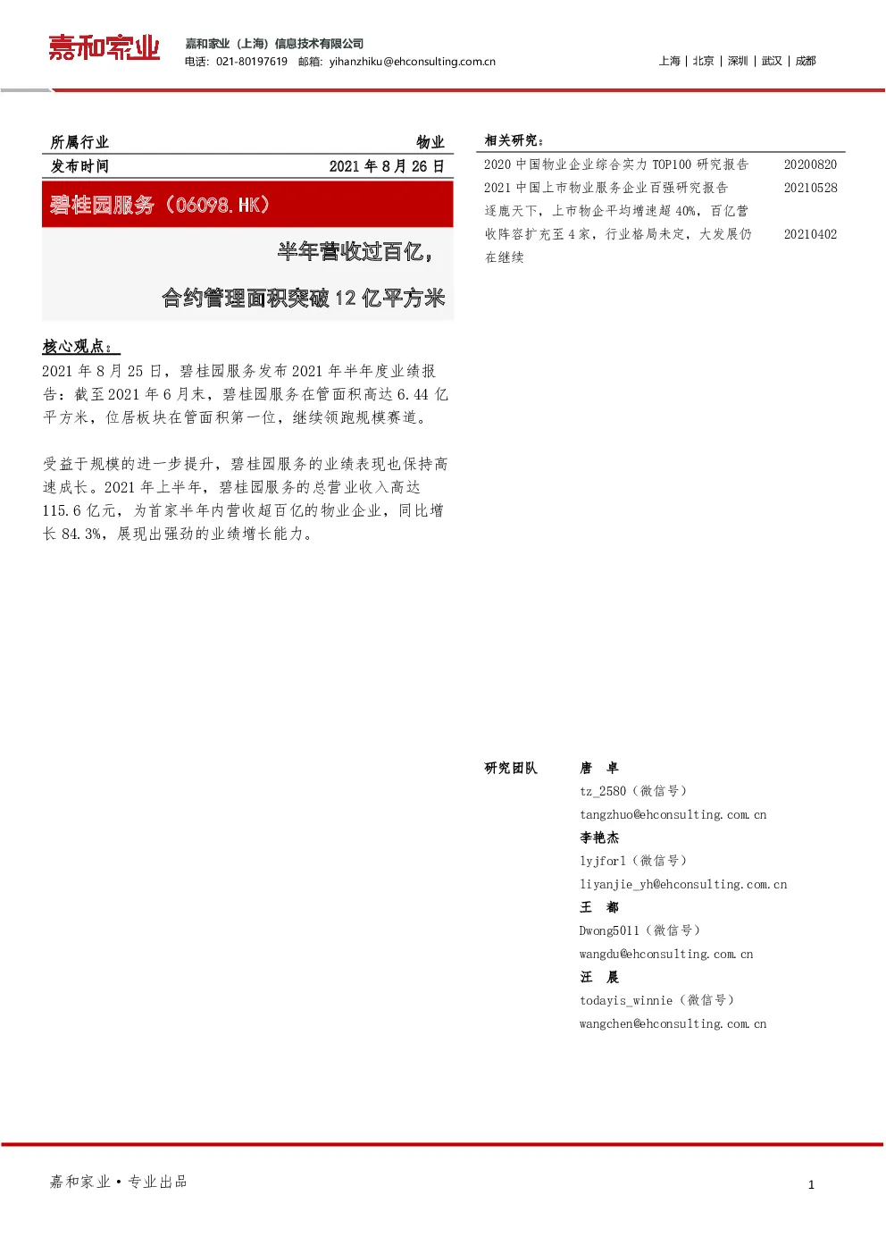 报告封面