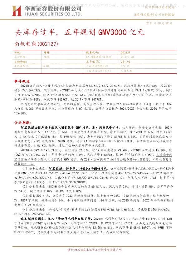 去库存过半，五年规划GMV3000亿元
