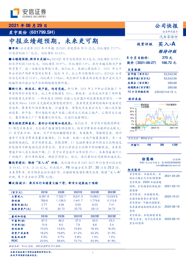 中报业绩超预期，未来更可期