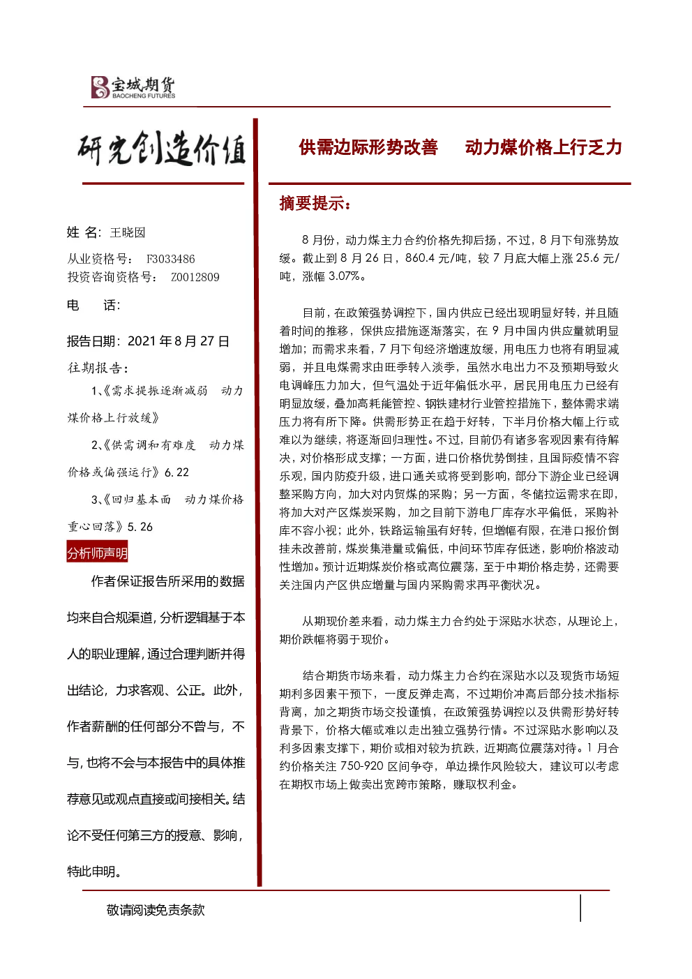 报告封面