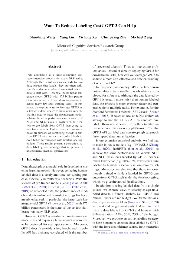想降低标注成本？GPT-3来帮忙