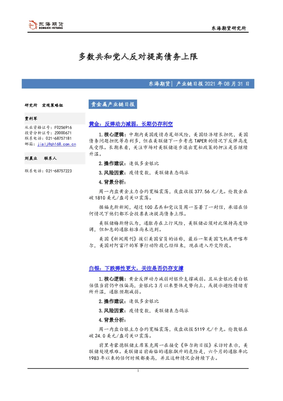 报告封面