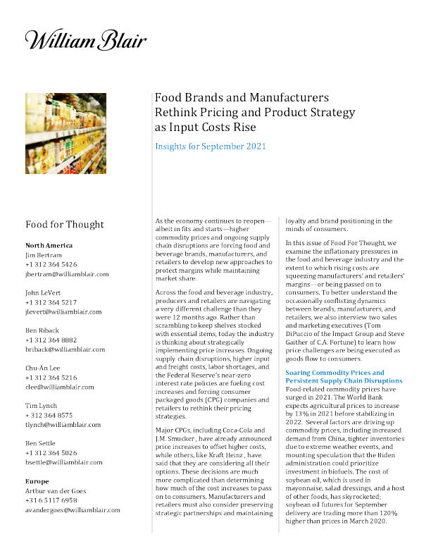 Food For Thought September 2021