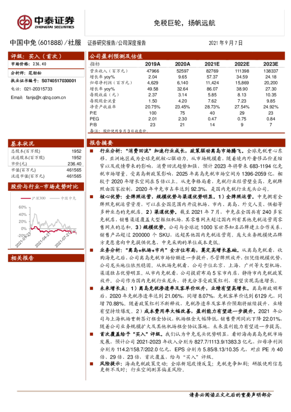 免税巨轮，扬帆远航