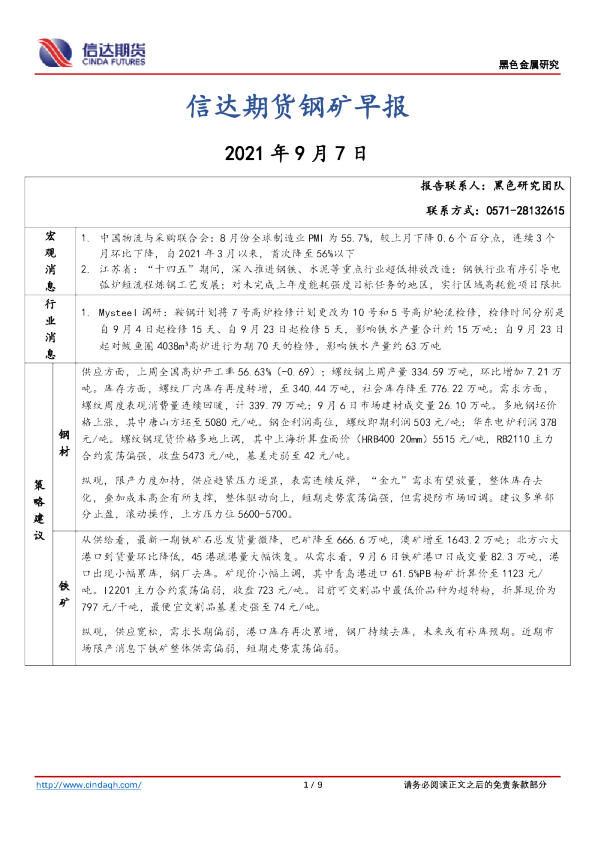 钢矿早报