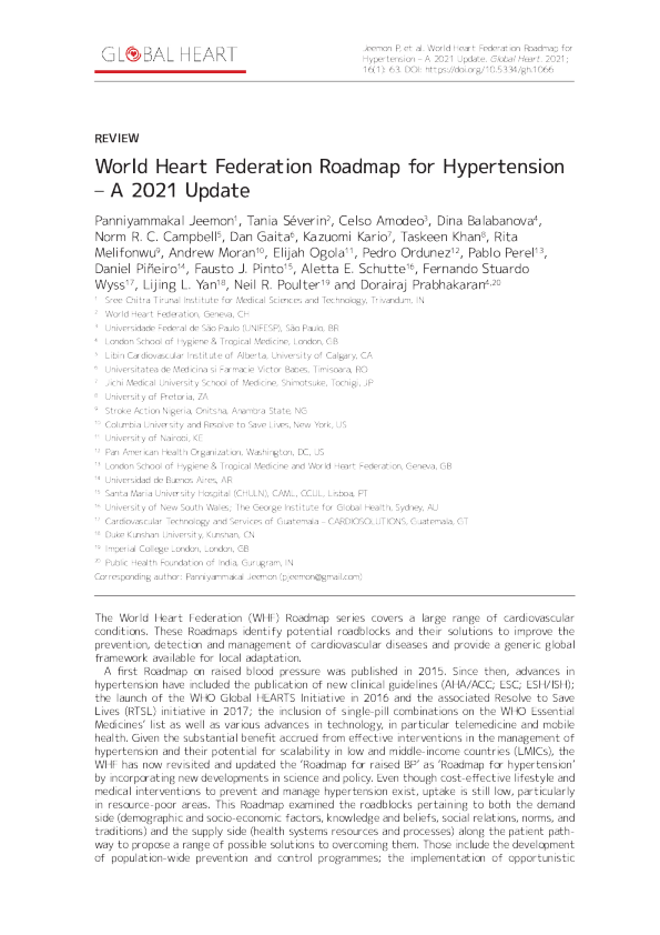 WHF 高血压路线图