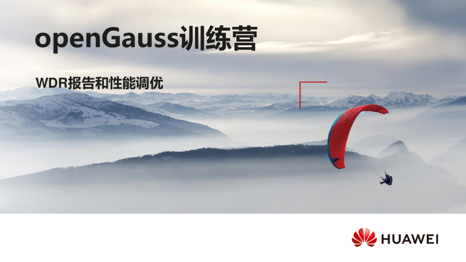 openGauss训练营：WDR报告和性能调优
