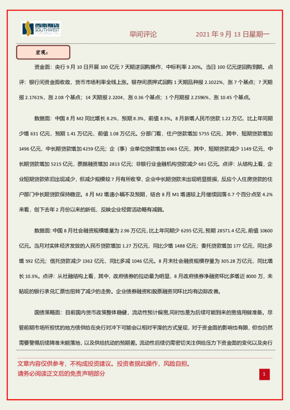 早间评论