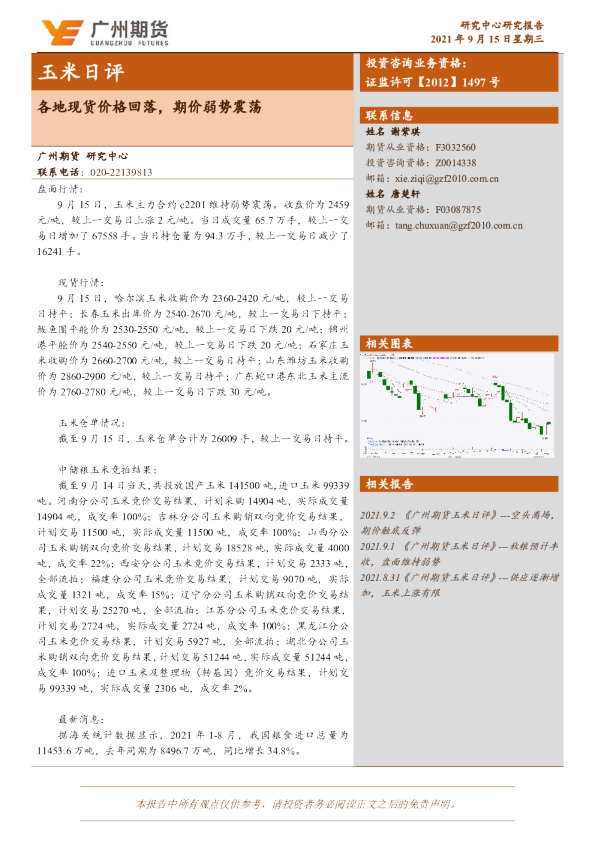 玉米日评