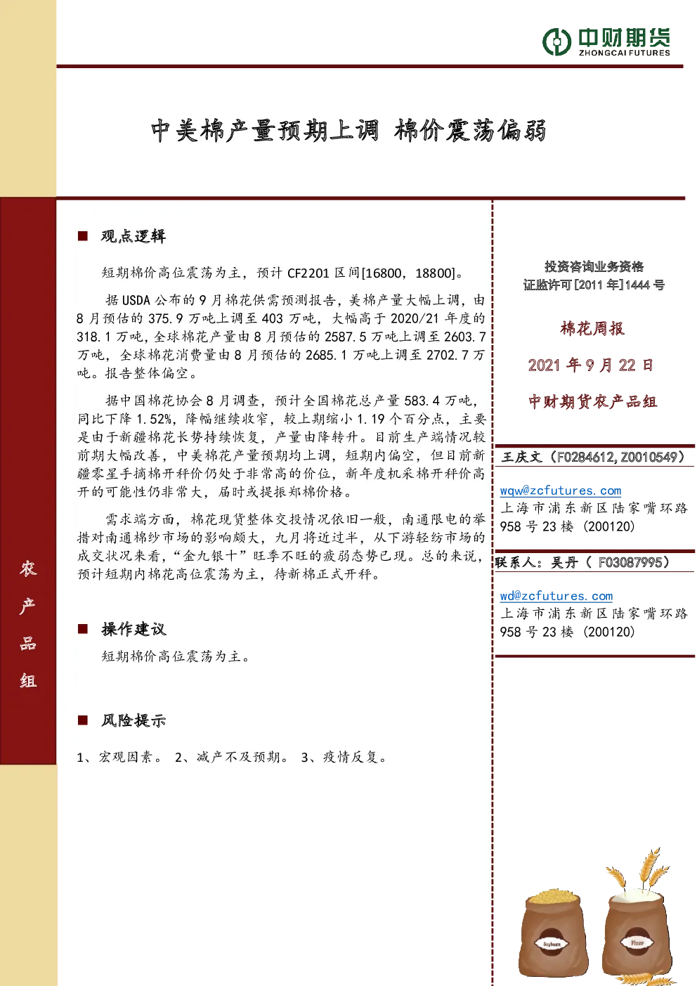 报告封面