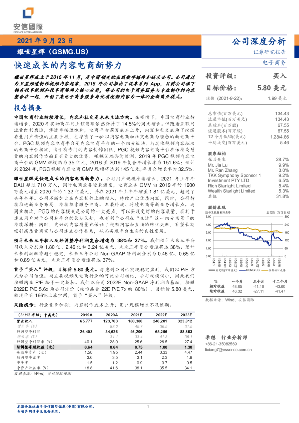 快速成长的内容电商新势力