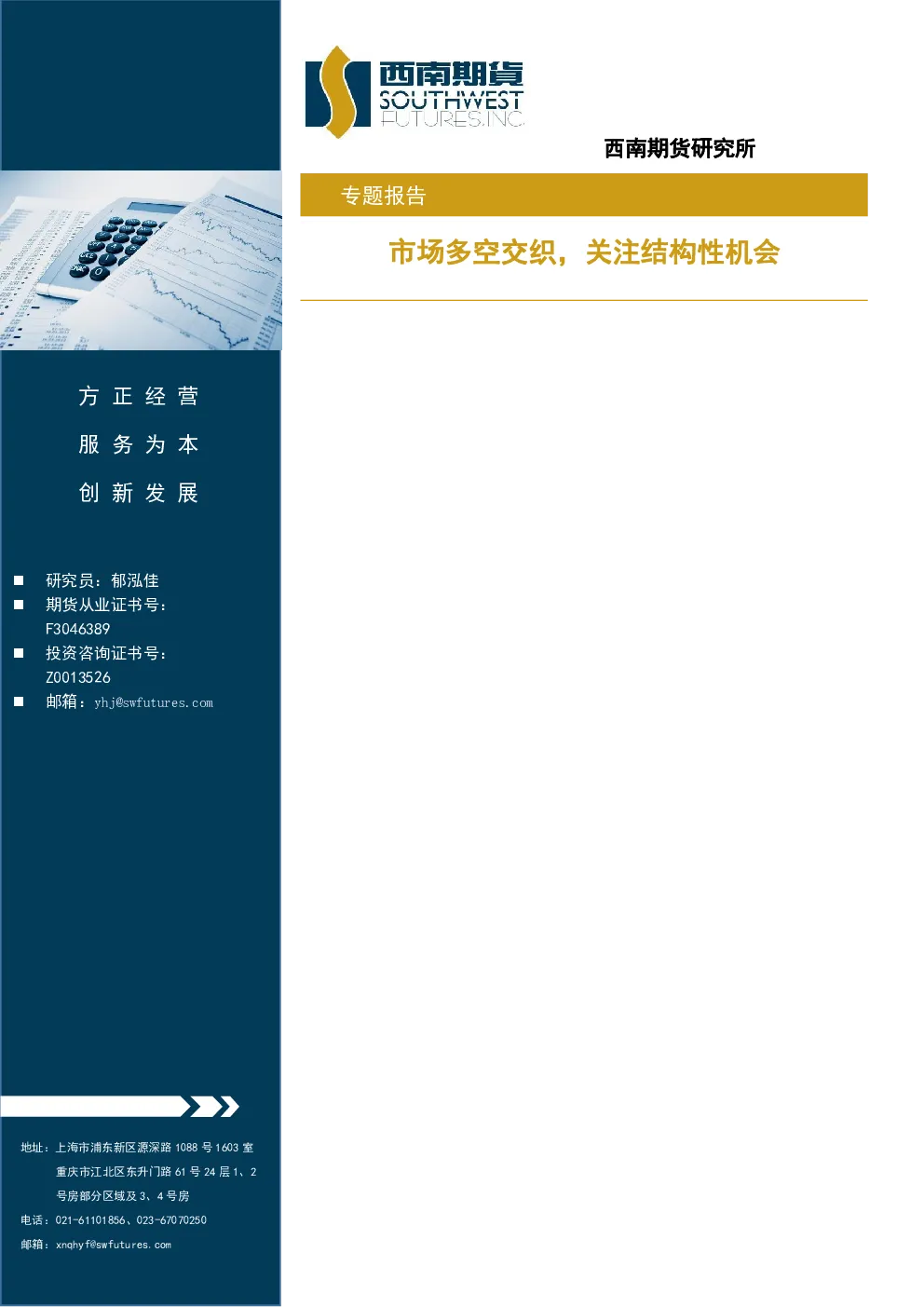 报告封面
