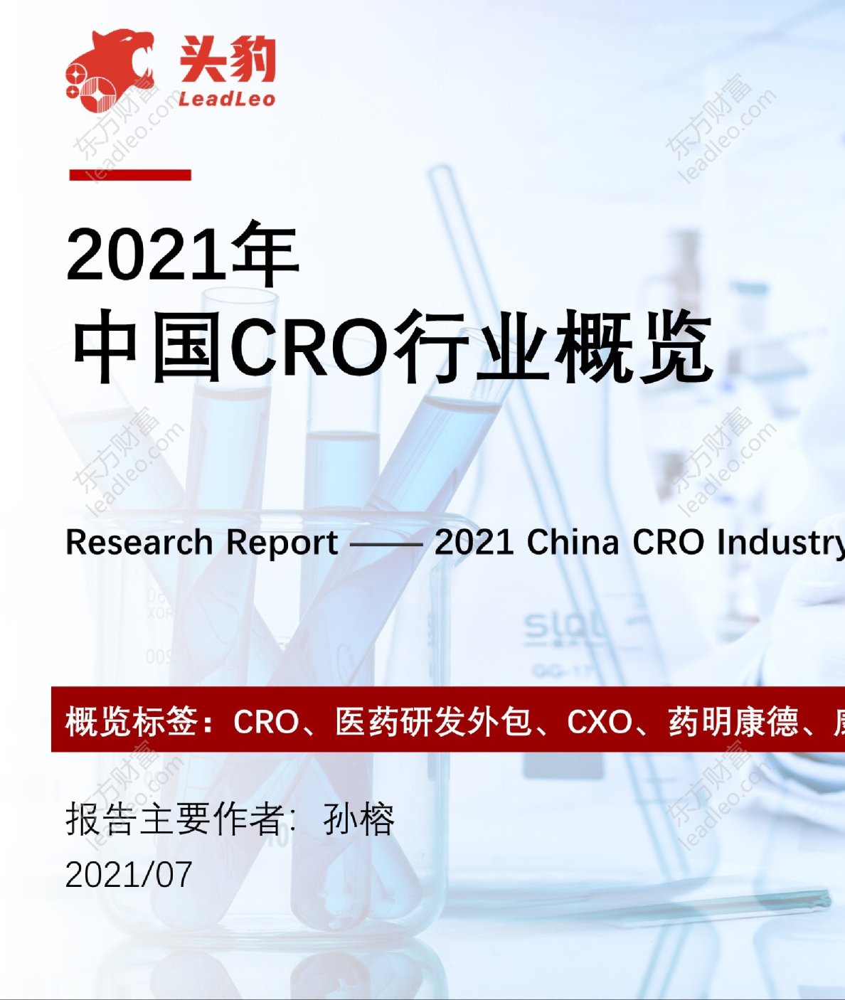 2021年中国CRO行业概览