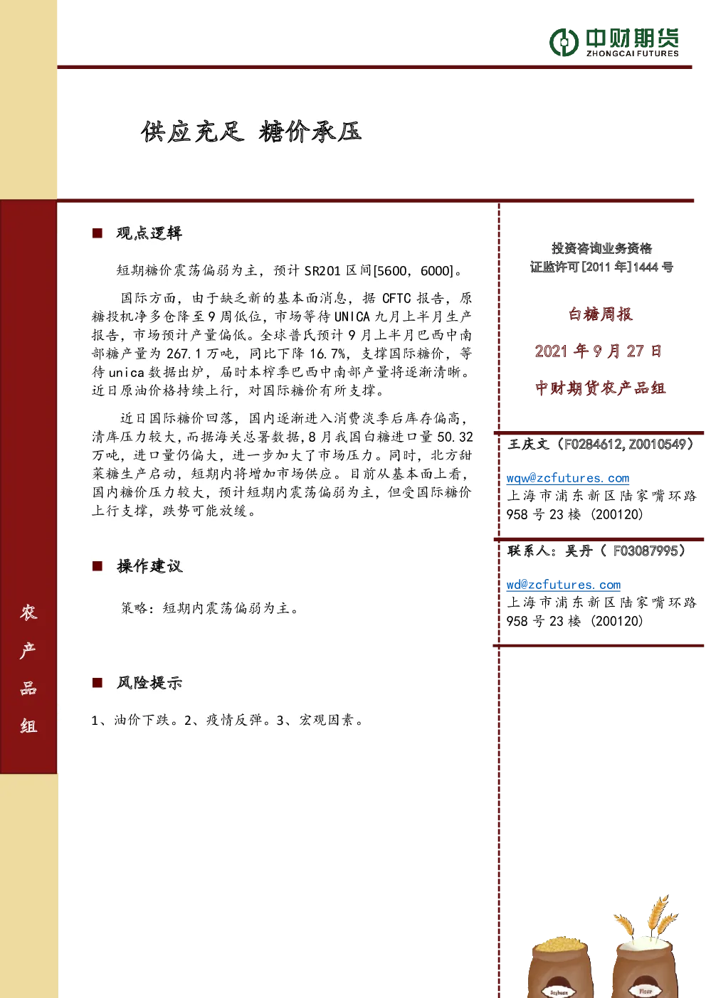 报告封面