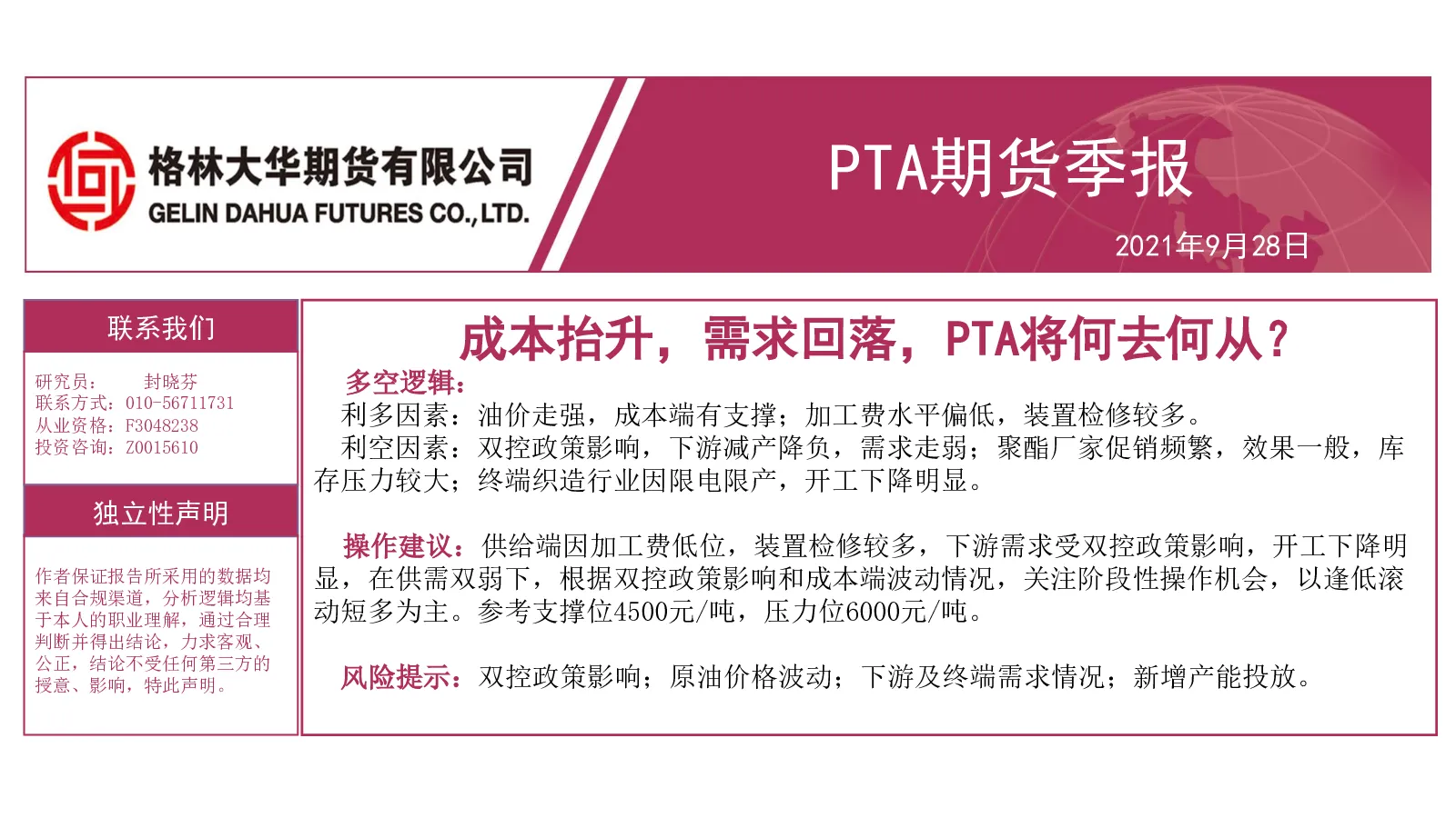 报告封面