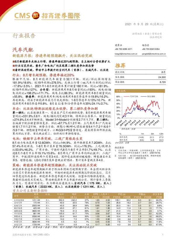 新能源月报：渗透率超预期飙升，关注混动突破
