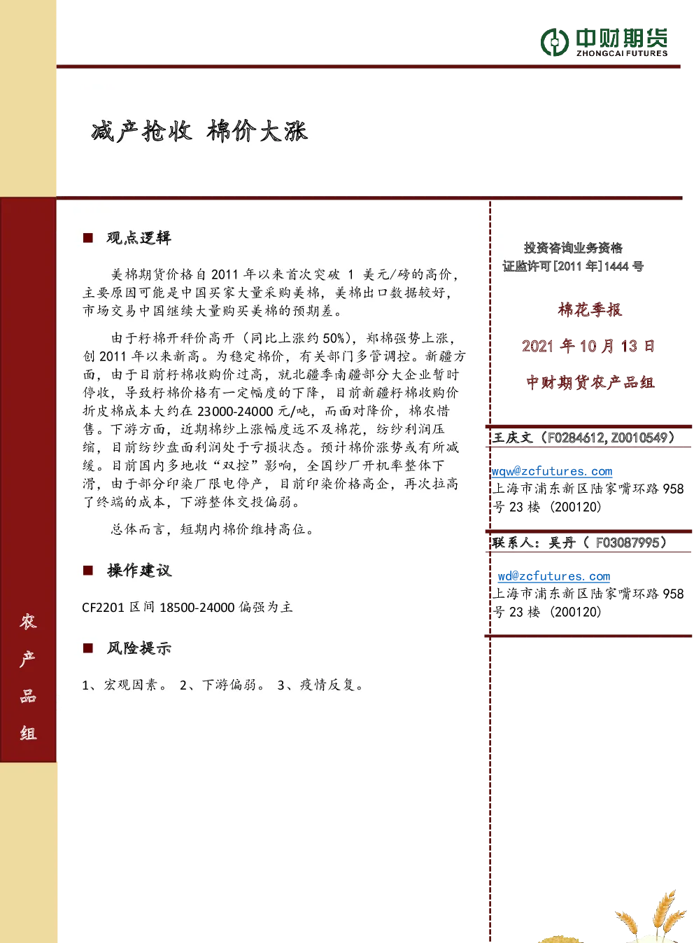 报告封面