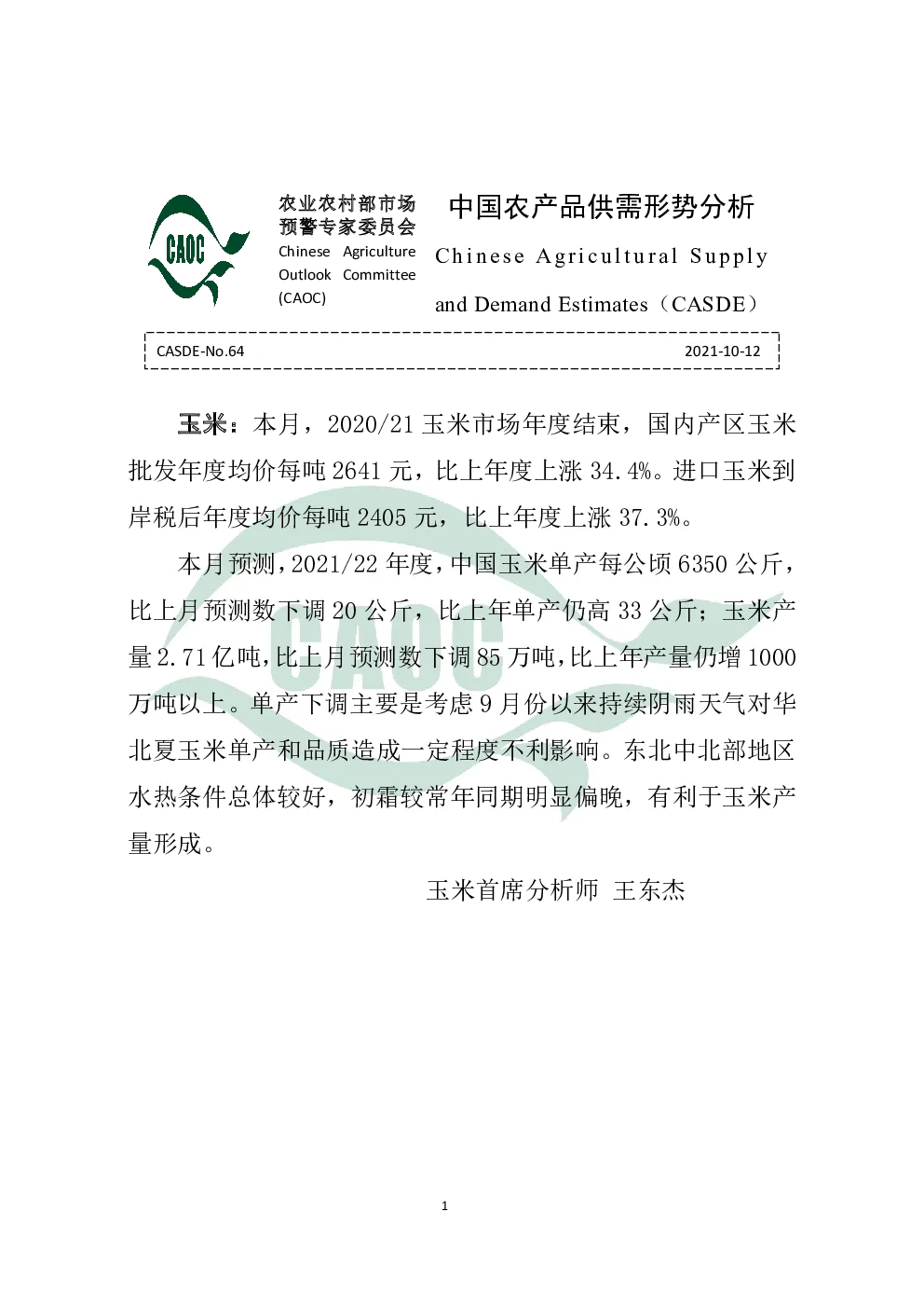 报告封面