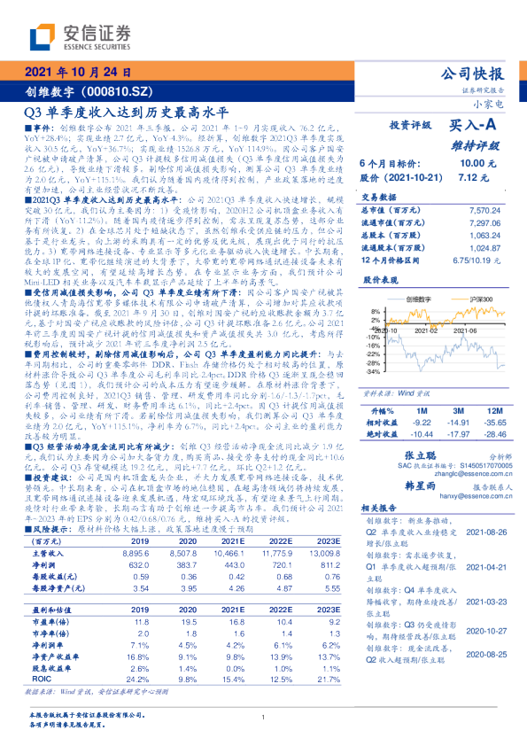 Q3单季度收入达到历史最高水平