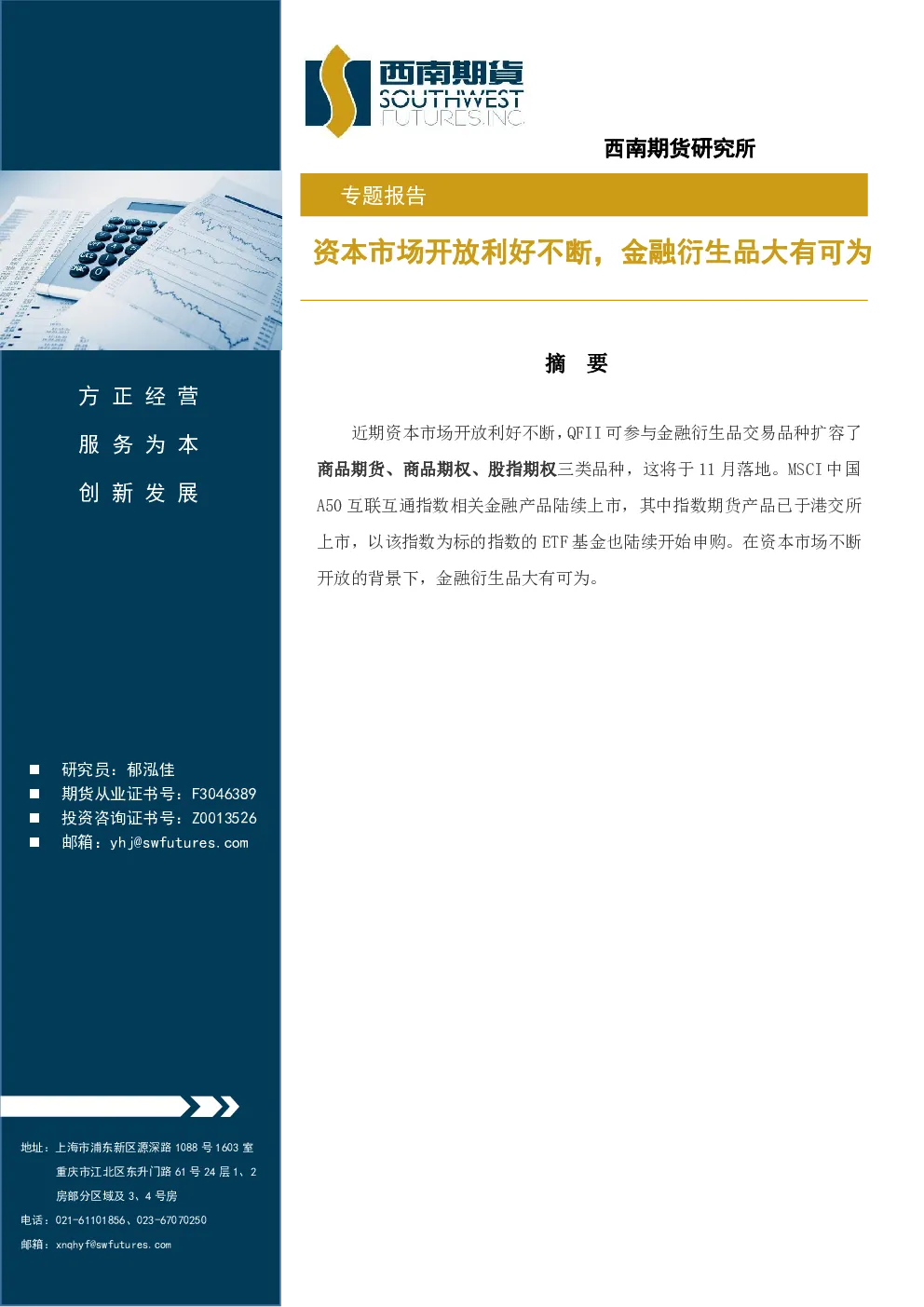 报告封面