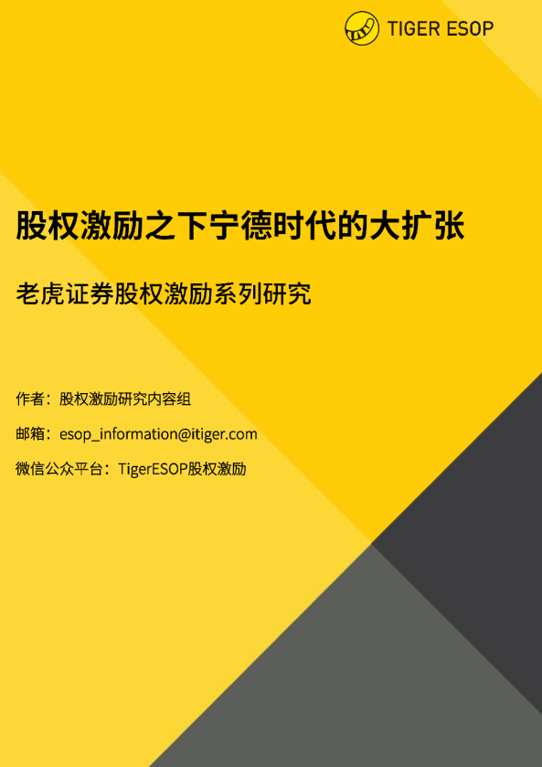 股权激励系列研究：股权激励之下宁德时代的大扩张