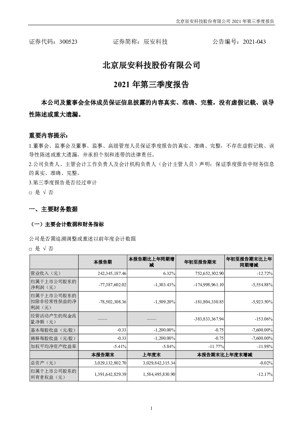 2021-10-29 财报