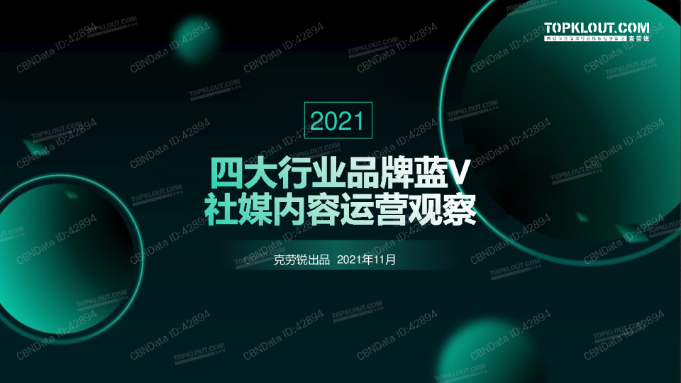 四大行业品牌蓝V 运营社媒内容运营观察