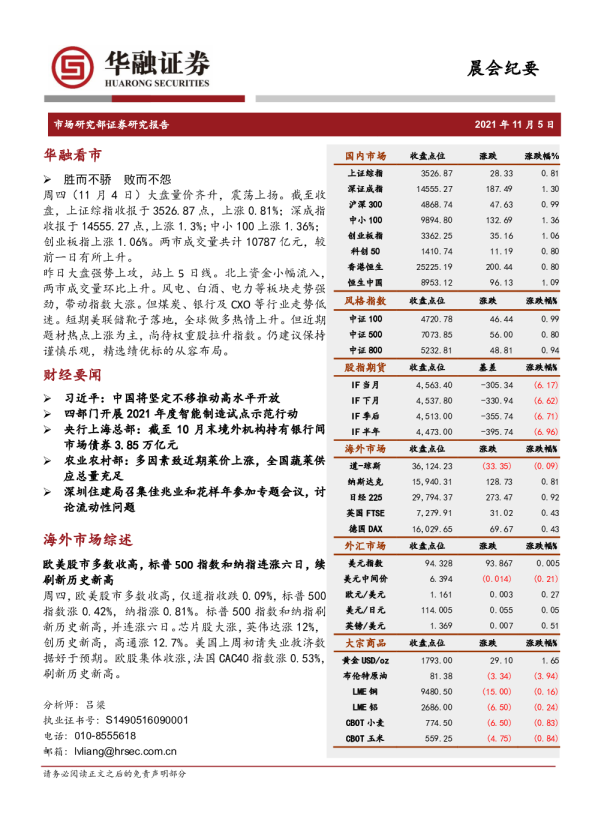 晨会纪要