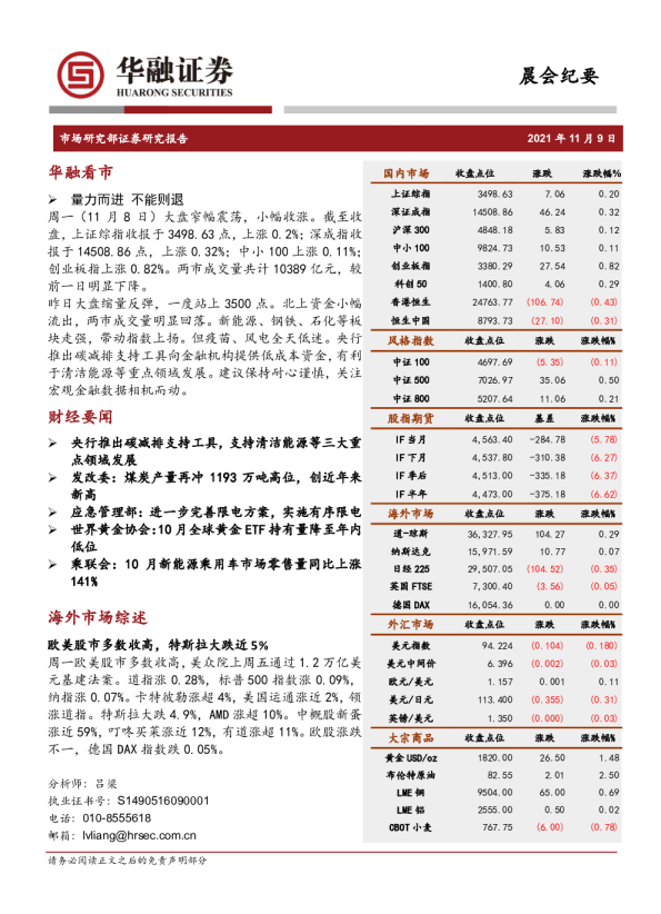 晨会纪要