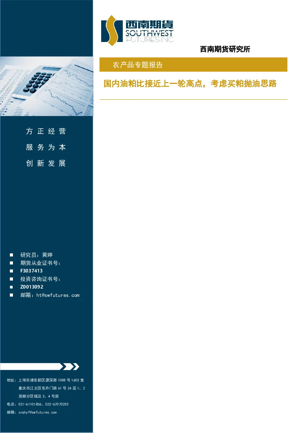 报告封面