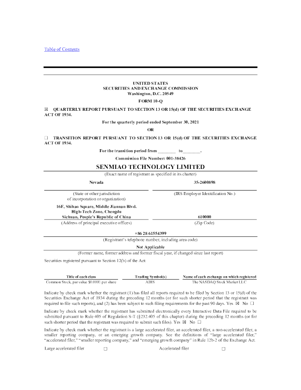 森淼科技 2020年度报告
