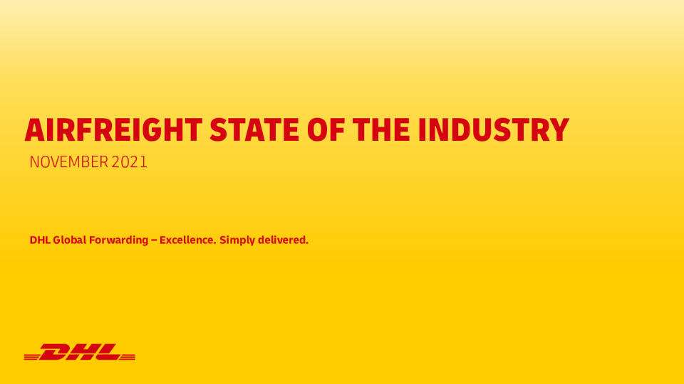 DHL Air Freight State of the Industry – November 2021