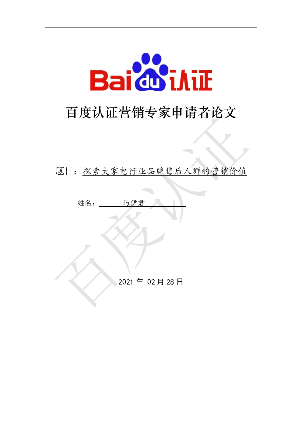 报告封面